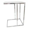 Laila Ali Marbled-Top Silver C-Table