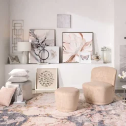 Laila Ali Sylvan Ottoman, Silver -Accent Aura Furniture Store laila ali sylvan ottoman silver 4