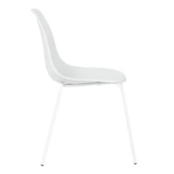 Lily White Dining Chair With Metal Legs -Accent Aura Furniture Store lily white dining chair with metal legs 2