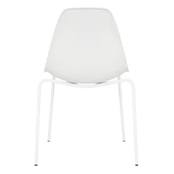 Lily White Dining Chair With Metal Legs -Accent Aura Furniture Store lily white dining chair with metal legs 3