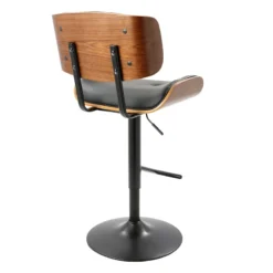 Lombardi Adjustable Faux Leather Barstool -Accent Aura Furniture Store lombardi adjustable faux leather barstool 2