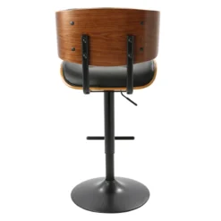 Lombardi Adjustable Faux Leather Barstool -Accent Aura Furniture Store lombardi adjustable faux leather barstool 3