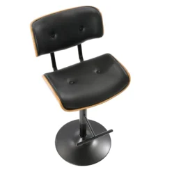 Lombardi Adjustable Faux Leather Barstool -Accent Aura Furniture Store lombardi adjustable faux leather barstool 5