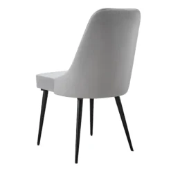 Mereen Velvet Dining Chair, Grey -Accent Aura Furniture Store mereen velvet dining chair grey 2