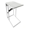 Metal C-Table With Usb Port, White