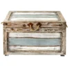 Nantucket Weathered Wood Decorative Storage Trunk, Large