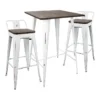 Oregon 3-Piece White Dining Table Set