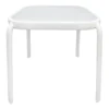 Painted Glass Top White Outdoor End Table, 16"