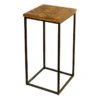 Parquet Wood Top Side Table