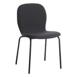 Preston Stackable Dining Chair, Charcoal