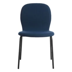 Preston Stackable Dining Chair, Navy Blue -Accent Aura Furniture Store preston stackable dining chair navy blue 2