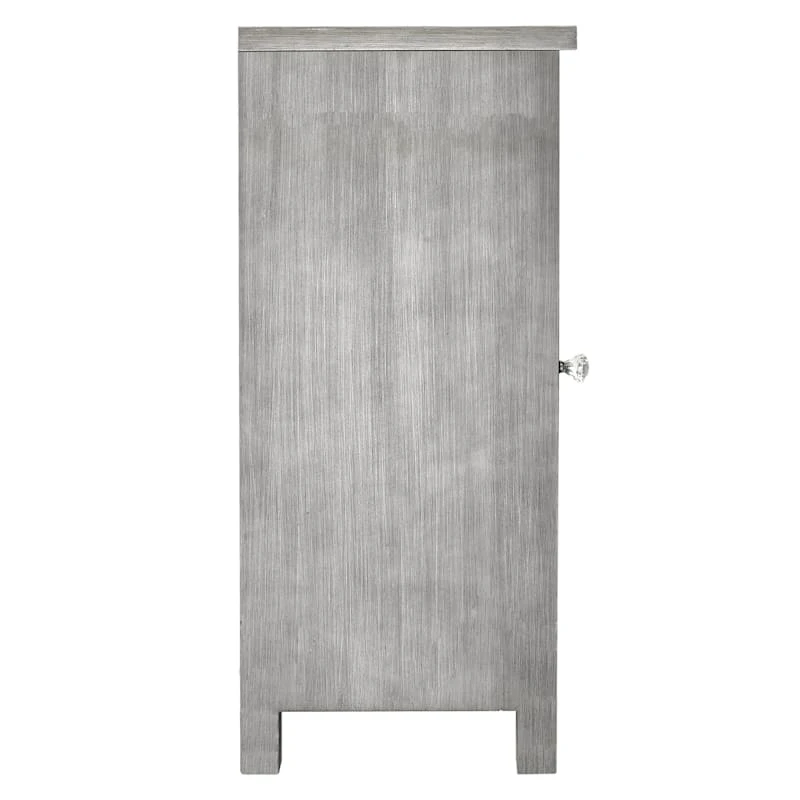 Providence 1-Door Mirrored Silver Cabinet 3 Providence 1-Door Mirrored Silver Cabinet - Image 3