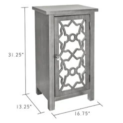 Providence 1-Door Mirrored Silver Cabinet 11 Providence 1-Door Mirrored Silver Cabinet -Accent Aura Furniture Store providence 1 door mirrored silver cabinet 4