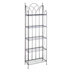 Providence 5-Tier Black Gothic Baker Rack With Metal Wire Shelves