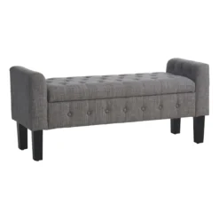 Providence Andy Storage Bench, Grey