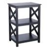 Providence Black 2-Tier Xavier Accent Table, 26"