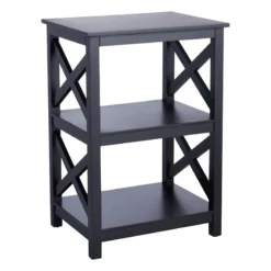 Providence Black 2-Tier Xavier Accent Table, 26"