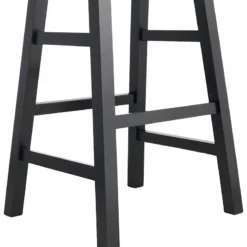 Providence Black Saddle Backless Barstool, 29" -Accent Aura Furniture Store providence black saddle backless barstool 29 2