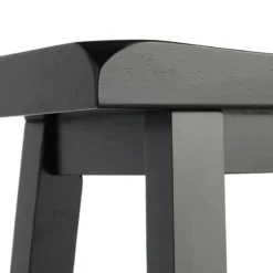 Providence Black Saddle Backless Barstool, 29" -Accent Aura Furniture Store providence black saddle backless barstool 29 3