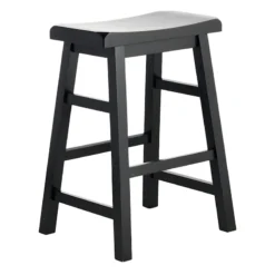 Providence Black Saddle Counter Stool, 24"