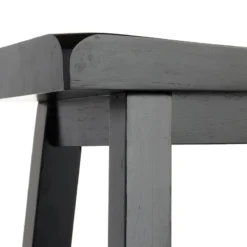 Providence Black Saddle Counter Stool, 24" -Accent Aura Furniture Store providence black saddle counter stool 24 3