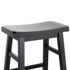 Providence Black Saddle Counter Stool, 24" -Accent Aura Furniture Store providence black saddle counter stool 24 4