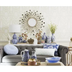 Providence Chesterfield Grey Velvet Tufted Sofa, 79" -Accent Aura Furniture Store providence chesterfield grey velvet tufted sofa 79 3