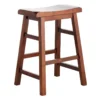 Providence Dark Walnut Saddle Stool, 24"