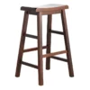Providence Dark Walnut Saddle Stool, 29"