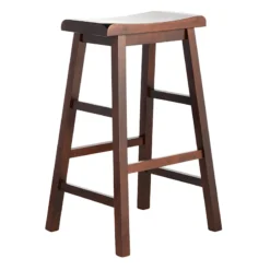 Providence Dark Walnut Saddle Stool, 29"