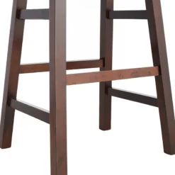 Providence Dark Walnut Saddle Stool, 29" -Accent Aura Furniture Store providence dark walnut saddle stool 29 3
