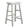 Providence Grey Saddle Backless Barstool, 29"