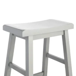 Providence Grey Saddle Backless Barstool, 29" 8 Providence Grey Saddle Backless Barstool, 29" -Accent Aura Furniture Store providence grey saddle backless barstool 29 2