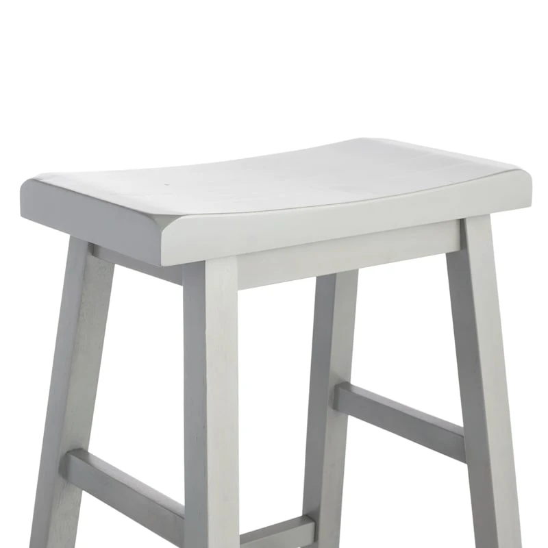 Providence Grey Saddle Backless Barstool, 29" 3 Providence Grey Saddle Backless Barstool, 29" - Image 3
