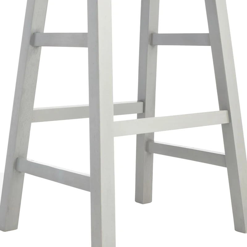 Providence Grey Saddle Backless Barstool, 29" 4 Providence Grey Saddle Backless Barstool, 29" - Image 4
