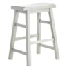 Providence Grey Saddle Backless Counter Stool, 24"