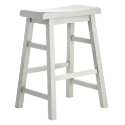 Providence Grey Saddle Backless Counter Stool, 24"