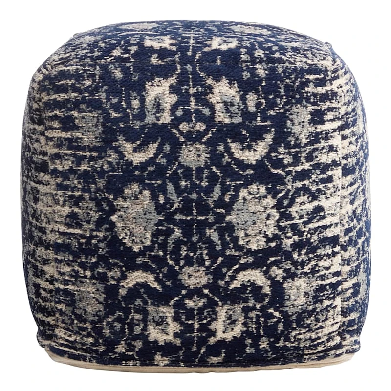 Providence Jaqi Pouf, Navy Blue 2 Providence Jaqi Pouf, Navy Blue - Image 2