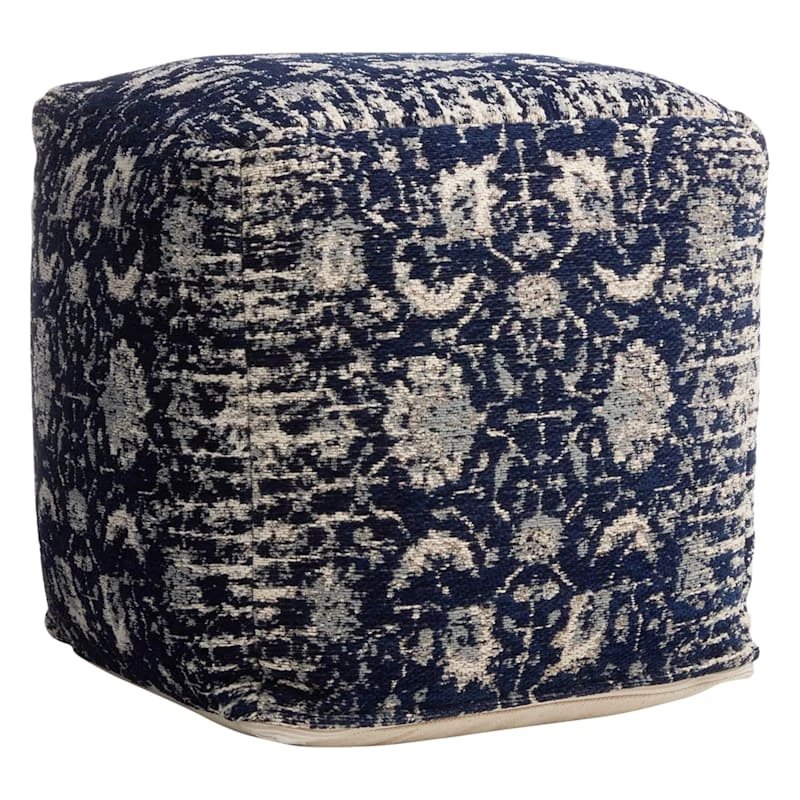 Providence Jaqi Pouf, Navy Blue 1 Providence Jaqi Pouf, Navy Blue