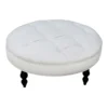Providence Juliette Tufted Ottoman, Ivory