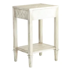 Providence Kate 1-Drawer 1-Shelf Parquet Wood Side Table -Accent Aura Furniture Store providence kate 1 drawer 1 shelf parquet wood side table 4