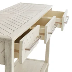 Providence Kate 3-Drawer Parquet Wood Console Table, 48" -Accent Aura Furniture Store providence kate 3 drawer parquet wood console table 48 4