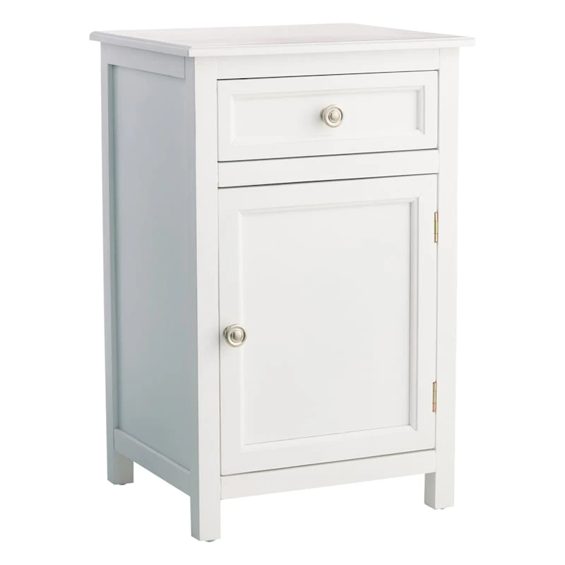 Providence Layne 1-Drawer 1-Door White Cabinet 1 Providence Layne 1-Drawer 1-Door White Cabinet