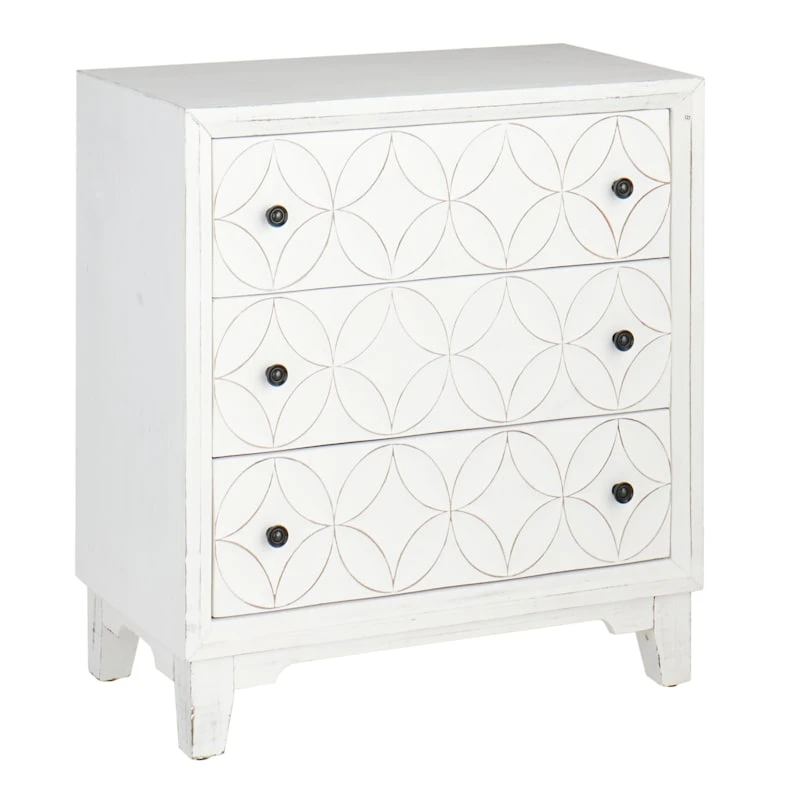 Providence Lorie White 3-Drawer Cabinet 1 Providence Lorie White 3-Drawer Cabinet