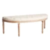 Providence Lourdes Tufted Curved Bench, Neutral