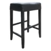Providence Madison Black Backless Barstool, 29"