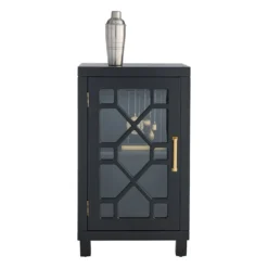 Providence Merrick Black 1-Door Cabinet -Accent Aura Furniture Store providence merrick black 1 door cabinet 2