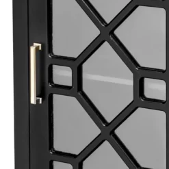 Providence Merrick Black 1-Door Cabinet -Accent Aura Furniture Store providence merrick black 1 door cabinet 3