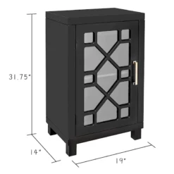 Providence Merrick Black 1-Door Cabinet -Accent Aura Furniture Store providence merrick black 1 door cabinet 4