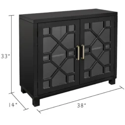 Providence Merrick Black Glass Pane Cabinet -Accent Aura Furniture Store providence merrick black glass pane cabinet 4